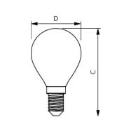 LED žárovka Philips E14 2,2W 4000K 230V P45 FR   P346819 - 2