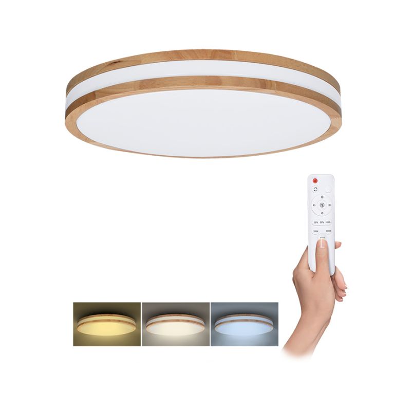 Solight LED osvětlení s dálkovým ovladačem Woody, 48W, 3360lm, 38cm, změna chromatičnosti, stmívatelné - WO8007 - 1