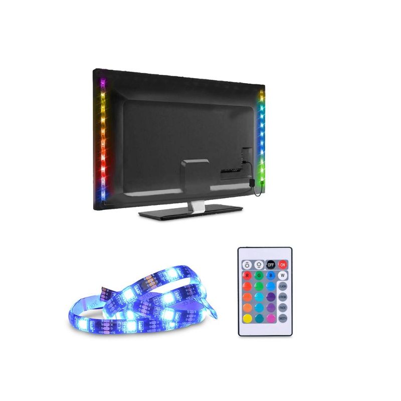 Solight LED RGB pásek pro TV, 2x 50cm, USB, vypínač, dálkový ovladač - WM504 - 1