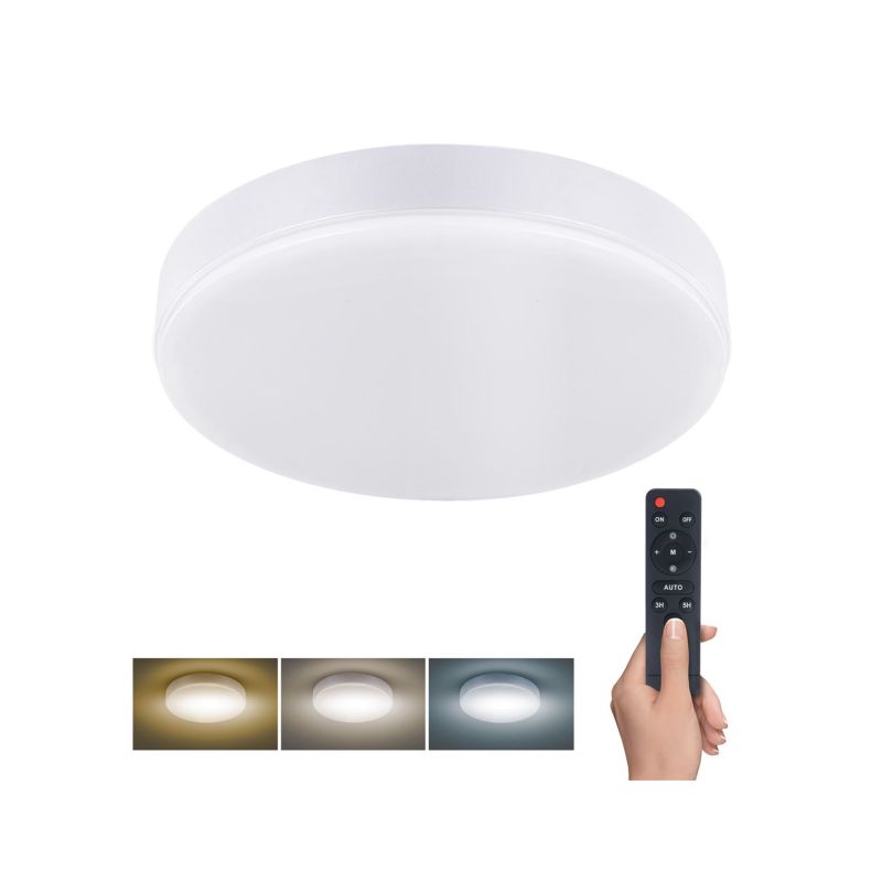 Solight LED osvětlení LECCE s dálkový ovladačem, 50W, 3000lm, 40cm, změna chromatičnosti, stmívatelné, bílá - WO799 - 1