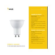 Technik LED žárovka, bodová, 5W, GU10, 2700K, 410lm, bílá  MTL-GU102700K5W - 3