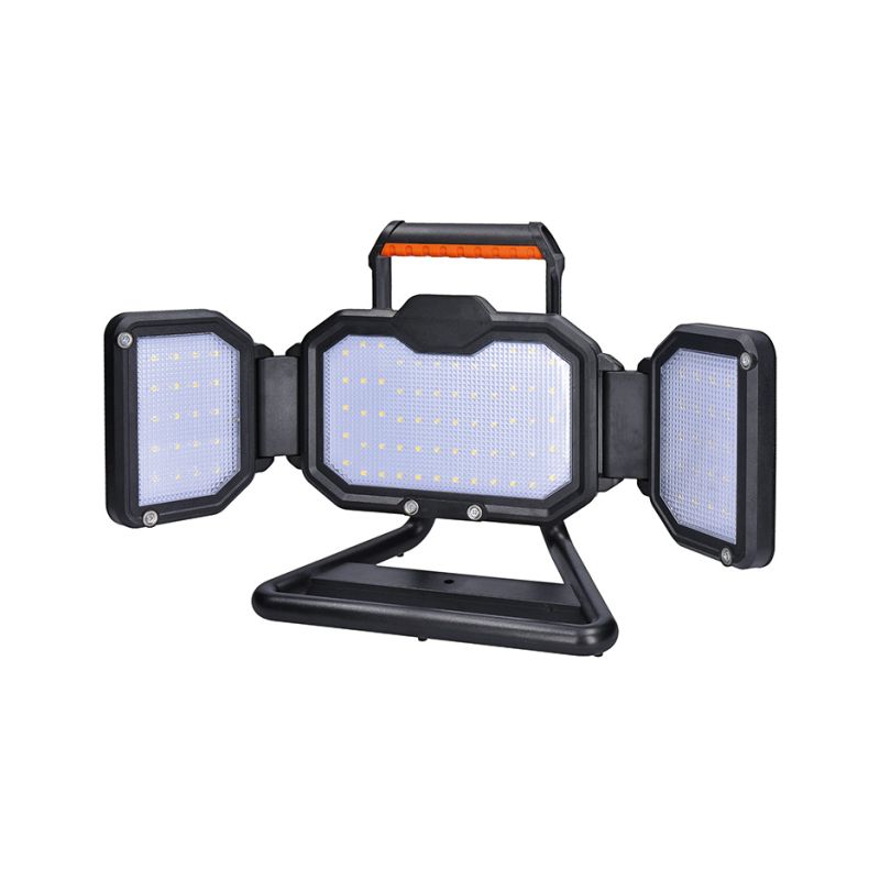 Solight LED reflektor 30W, přenosný, nabíjecí, 3000lm, oranžovo-černý - WM-30W-RE - 1