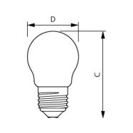 LED žárovka Philips FILAMENT Classic E27 4,3W 2700K 230V P45 CL   P347328 - 2