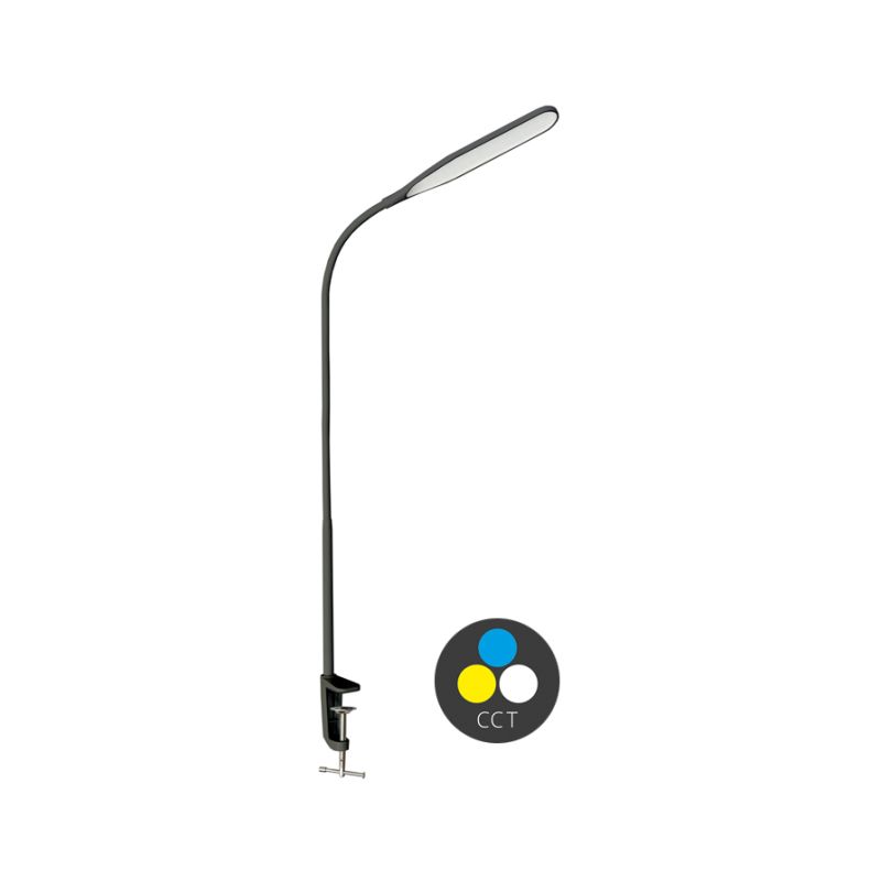 ECOLITE LED stolní lampa 10W volba teploty světla, stmívatelná, stolní úchyt, černá LU13C-CR - 1