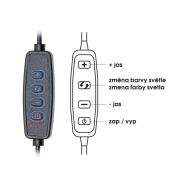 ECOLITE LED stolní lampa 10W volba teploty světla, stmívatelná, stolní úchyt, černá LU13C-CR - 3