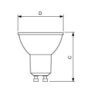 LED žárovka Philips, GU10, 4W stmívatelná, 4000K, úhel 36°  P730225 - 2