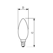 LED žárovka Philips FILAMENT Classic E14 4,3W 2700K 230V B35 FR   P347182 - 2