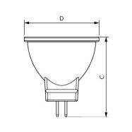 LED žárovka Philips, MR11 GU4, 2,3W, 2700K, úhel 36° - 3