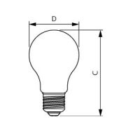 LED žárovka Philips E27 4,3W 2700K 230V A60 CL  P347168 - 3