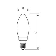 LED žárovka Philips FILAMENT Classic E14 4,3W 2700K 230V B35 CL   P347267 - 2