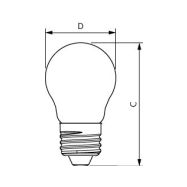 LED žárovka Philips FILAMENT Classic E27 6,5W 2700K 230V P45 CL   P347663 - 2