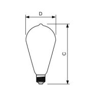 LED žárovka Philips CorePro LEDBulb ND 7-60W E27 ST64 827 CL G - 3