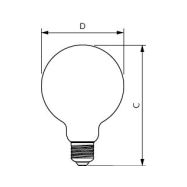 LED classic 60W G93 E27 WW FR ND RFSRT4 - 2