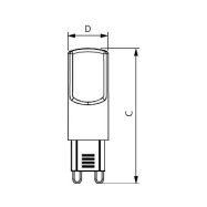 LED žárovka Philips, G9, 3,2W/40W 2700K CorePro - 2