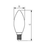 LED žárovka Philips FILAMENT Classic E14 6,5W 2700K 230V B35 CL  P347465 - 2