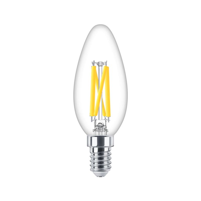 LED žárovka Philips E14 3,4W/40W stmívatelná, čirá, 2700K 230V B40 CL   P449411 - 1