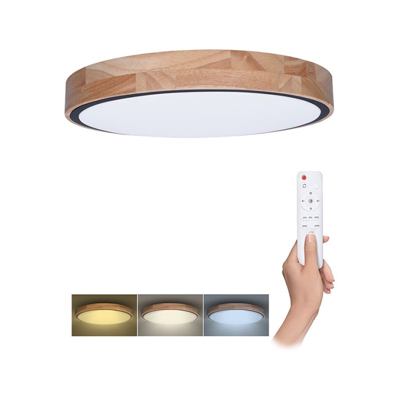 Solight LED osvětlení s dálkovým ovladačem Iron Oak, 48W, 3360lm, 40cm, změna chromatičnosti, stmívatelné - WO8005 - 1