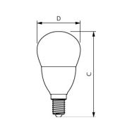 LED žárovka Philips E14 7W 2700K 230V P48 FR - 2